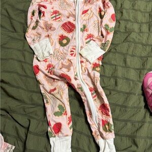 Caden Lane Pink Holiday Kids Footie